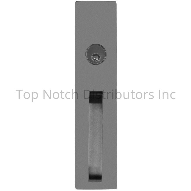 Detex 03A689 Pull Exit Trim with Cylinder Hole Lacquer Sprayed Alum... Sparrow Supply