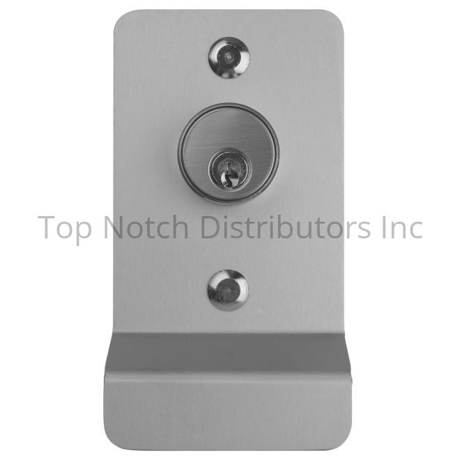 Detex 03P628 Key Retract Latch Pull Plate with Cylinder Hole Aluminum Sparrow Supply