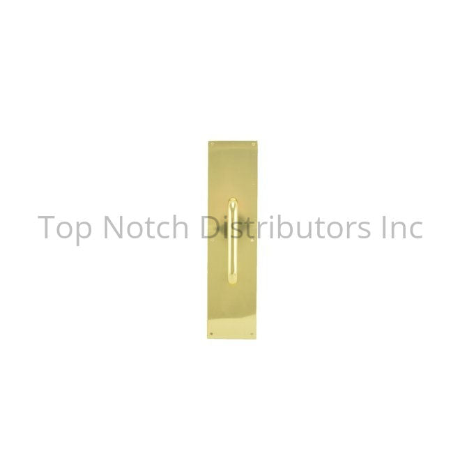 Trimco 10173605 4" x 16" Square Corner Pull Plate with 6" 1194 Pull... Sparrow Supply