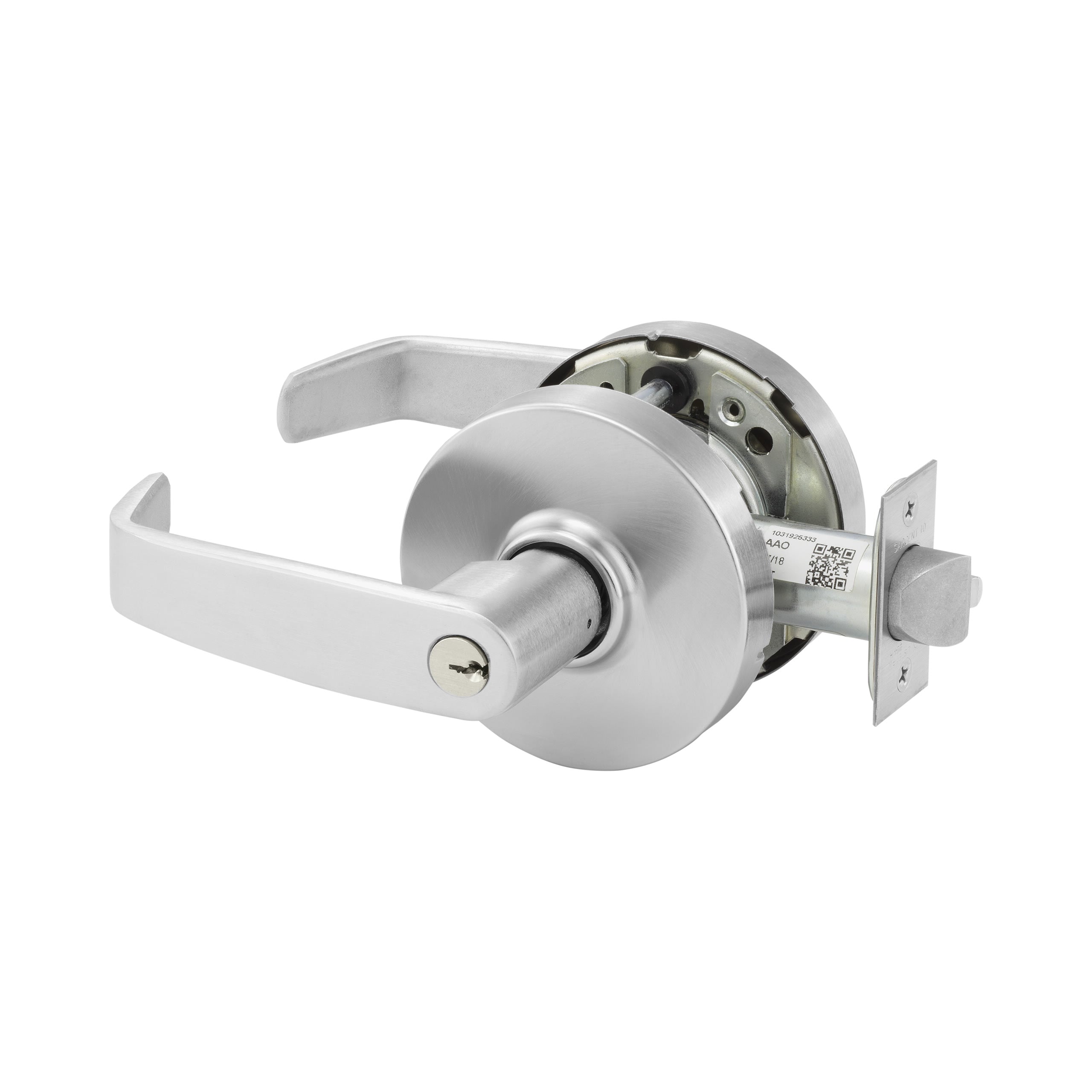 Sargent 10XG04LL26D Storeroom or Closet (F86) Cylindrical Lever Lock Grade 1 with L Lever and L Rose with LA Keyway KD and ASA Strike Satin Chrome Finish Sparrow Supply