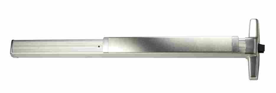 3' Narrow Rim Exit Device with Grooved Case and Satin Chrome Finish Sparrow Supply