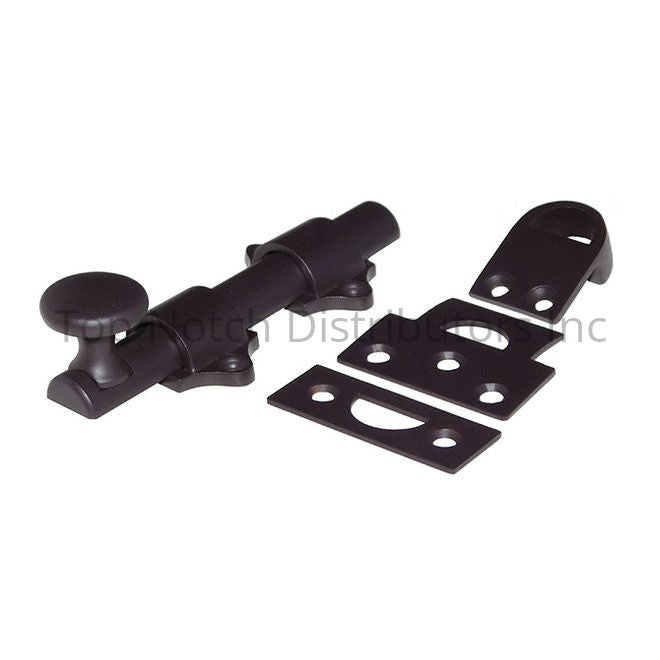 Don-Jo 1632613 8" Dutch Door Bolt Oil Rubbed Bronze Polished Brass Sparrow Supply