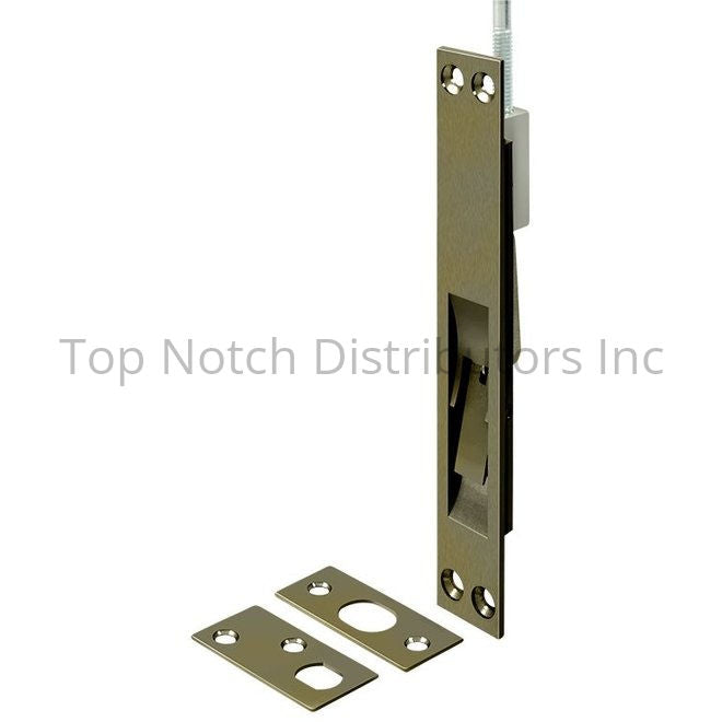 Deltana 18EFB5 18" Extension Flush Bolt; Solid Brass; Antique Brass Sparrow Supply