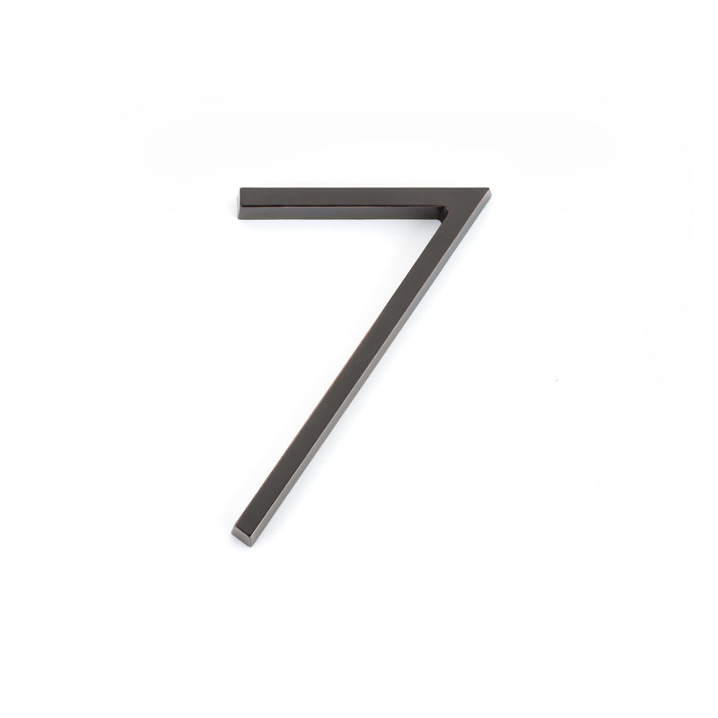 Emtek 2837US10B 7" Modern # 7 House Number Oil Rubbed Bronze Finish Sparrow Supply