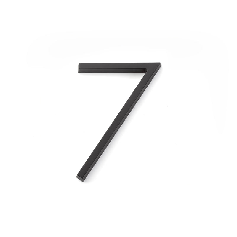 Emtek 2837US19 7" Modern # 7 House Number Flat Black Finish Sparrow Supply