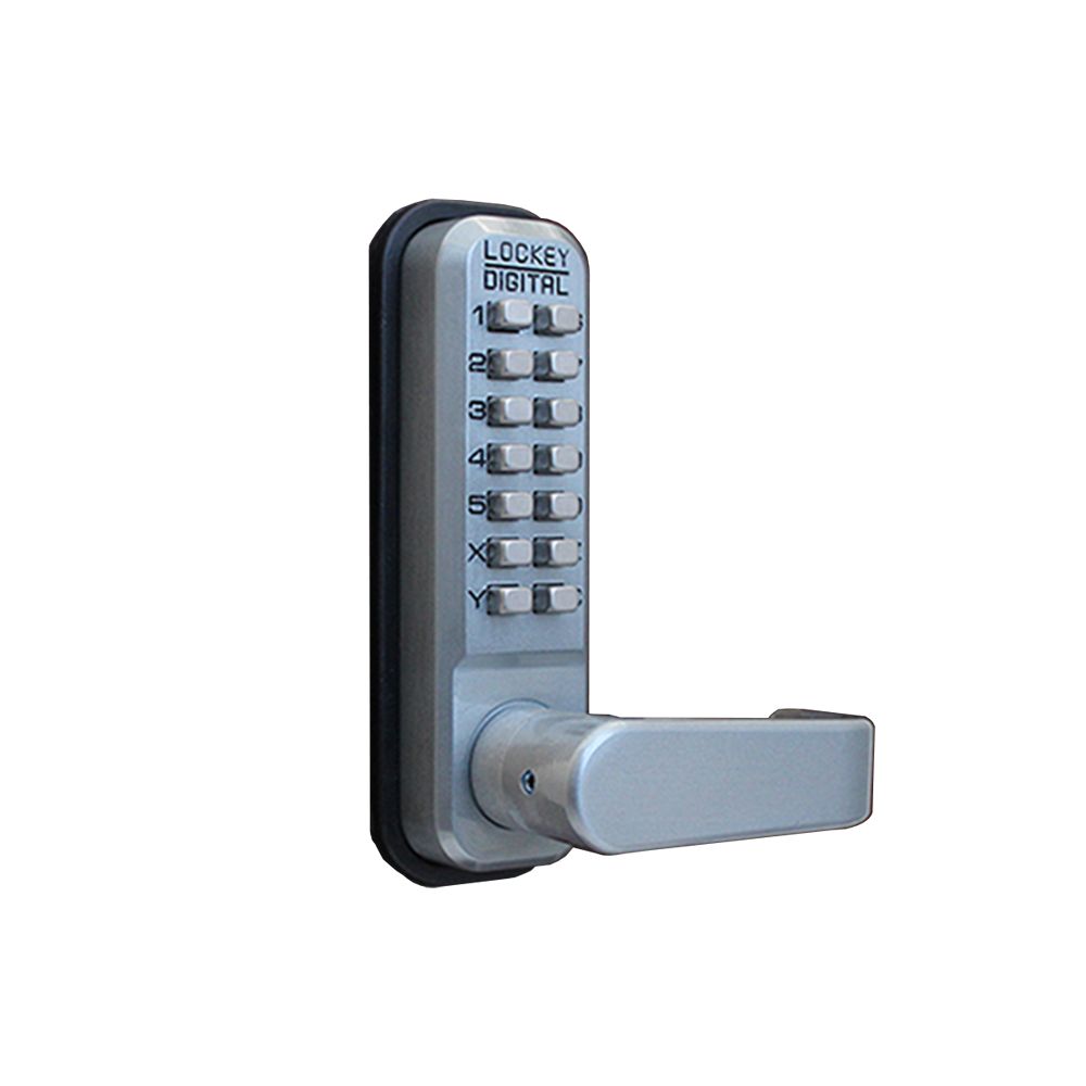 Lockey 285PSN Mechanical Keyless Panic Trim with Lever Satin Nickel Finish Sparrow Supply