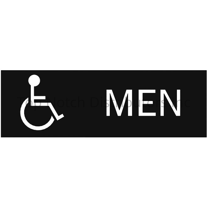 Hager 352MW1 MEN with Wheelchair Engraved Plastic Sign - * Not Retu... Sparrow Supply