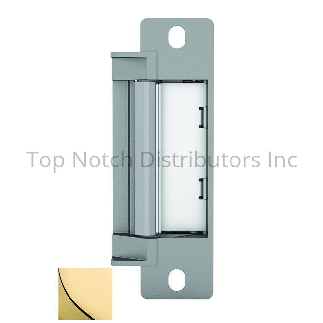 HES 4500C605 12VDC / 24VDC Heavy Duty Electric Strike Bright Brass ... Sparrow Supply