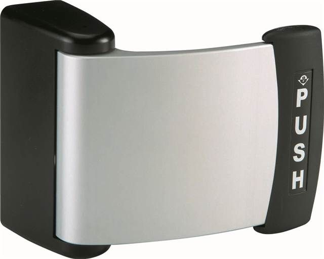 Adams Rite 45910200628 Push to Left Curved Deadlatch Paddle for 1-3/4" Clear Anodized Aluminum Finish Sparrow Supply