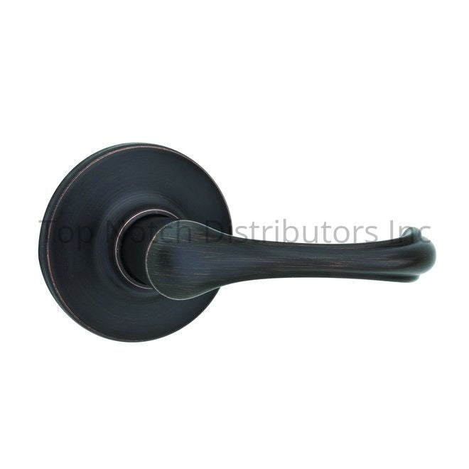 Kwikset 488DNL-11P Dorian Lever Half Dummy Lock Venetian Bronze Sparrow Supply