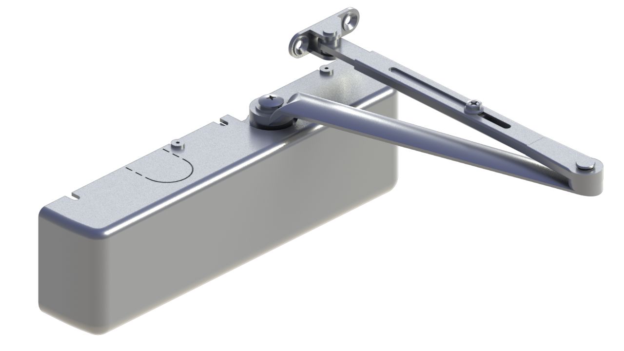 Hager 5100M16ALM Multi-Mount 1-6 Adjustable Regular Door Closer Aluminum Finish Sparrow Supply