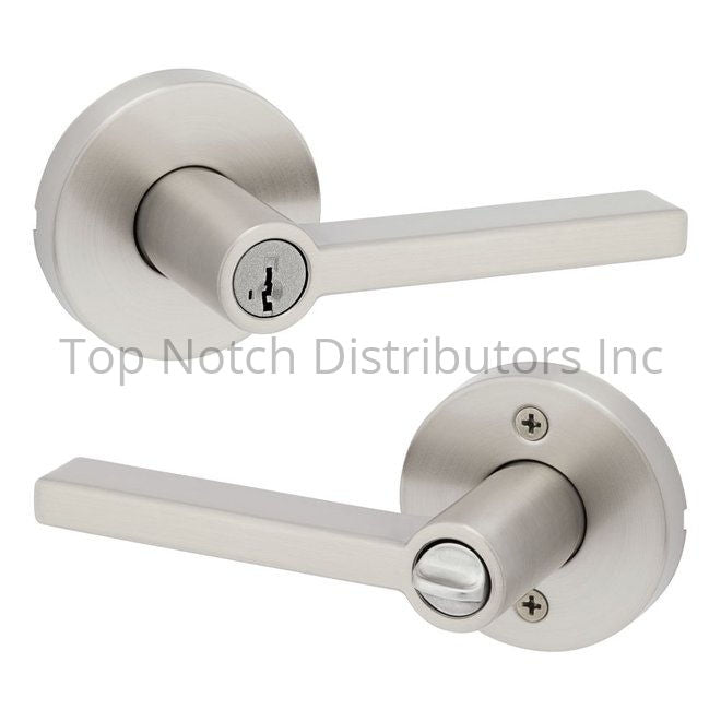 Kwikset 740HFLRDT-15S Halifax Lever with Round Rose Entry Door Lock... Sparrow Supply