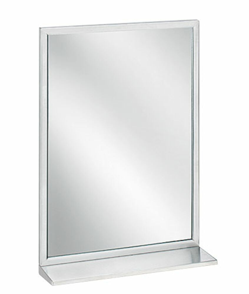 Bradley 7805-016360 Mirror, Angle Frame, 16x36, Shelf Sparrow Supply