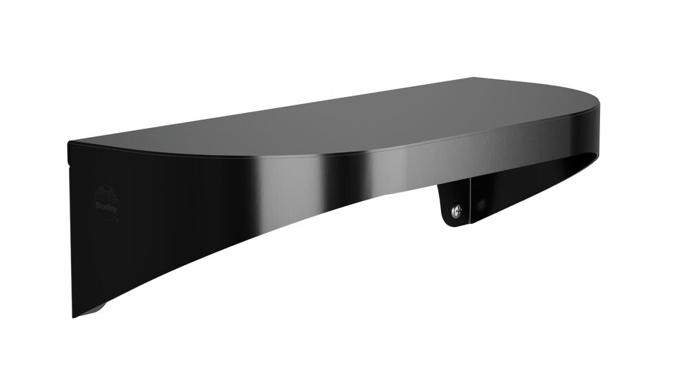 Bradley 7B2-0051200-BB Shelf, Stainless Satin, 20 Gauge, 5 X 12 Brushed Black Sparrow Supply
