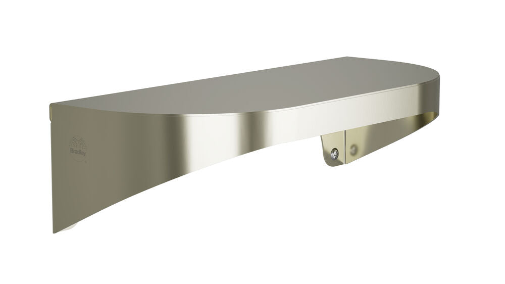 Bradley 7B2-0051200-BN Shelf, Stainless Satin, 20 Gauge, 5 X 12 Brushed Nickel Sparrow Supply