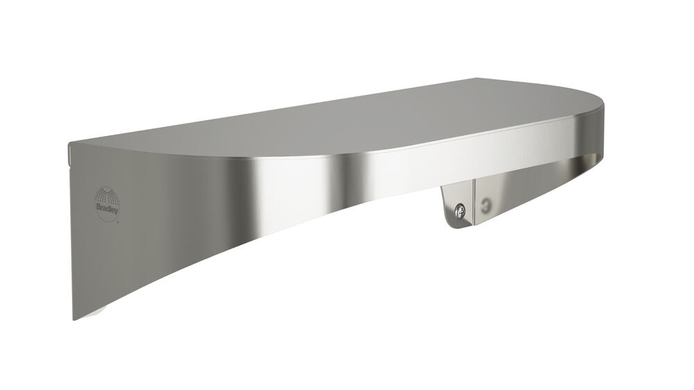 Bradley 7B2-0051200-BS Shelf, Stainless Satin, 20 Gauge, 5 X 12 Brushed Stainless Sparrow Supply