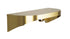 Bradley 7B2-0051296-BR Shelf, Stainless Satin, 20 Gauge-w/Hooks, 5 X 12 Brushed Brass Sparrow Supply