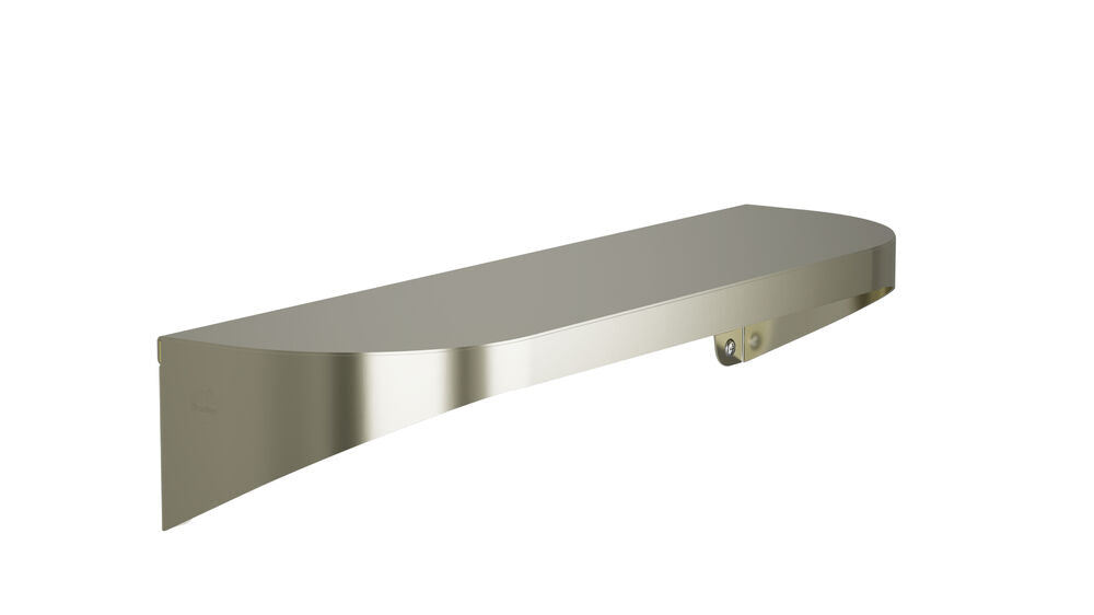 Bradley 7B2-0051800-BN Shelf, Stainless Satin, 20 Gauge, 5 X 18 Brushed Nickel Sparrow Supply