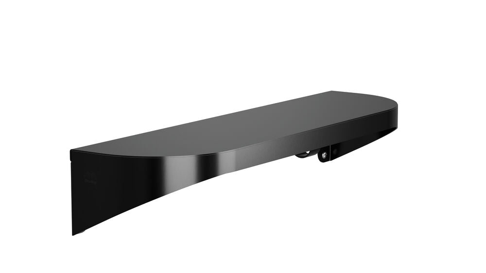 Bradley 7B2-0051896-BB Shelf, Stainless Satin, 20 Gauge-w/Hooks, 5 X 18 Brushed Black Sparrow Supply