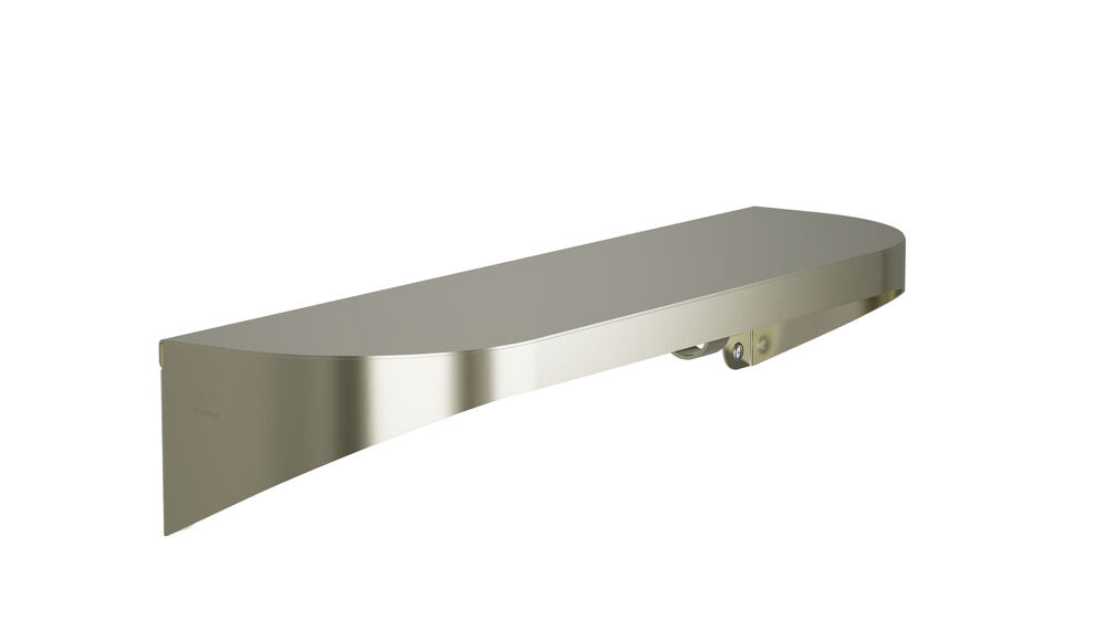 Bradley 7B2-0051896-BN Shelf, Stainless Satin, 20 Gauge-w/Hooks, 5 X 18 Brushed Nickel Sparrow Supply