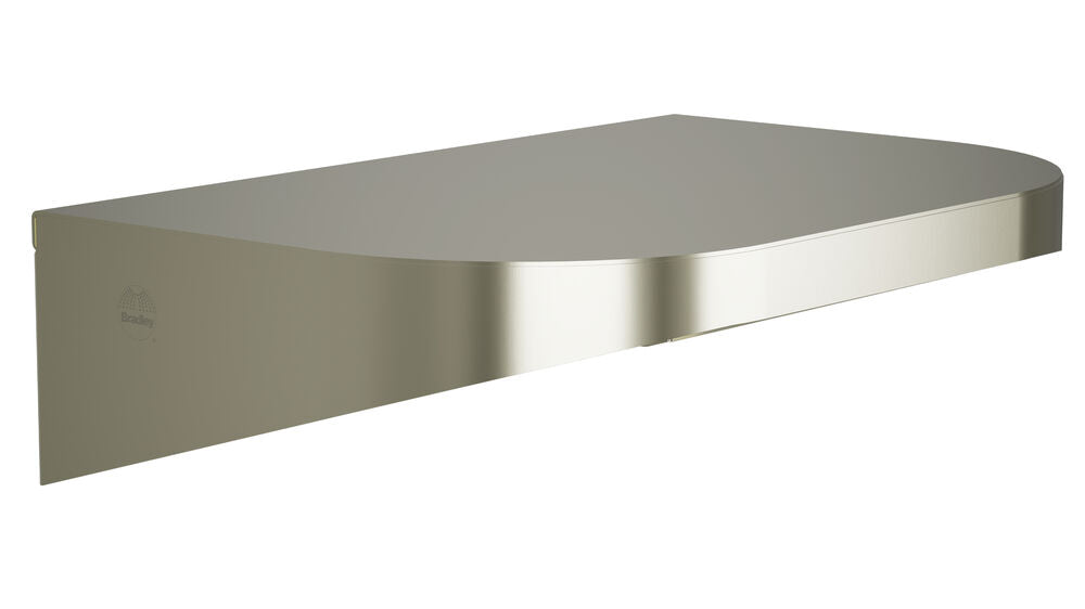 Bradley 7B2-0081200-BN Shelf, Stainless Satin, 20 Gauge, 8 X 12 Brushed Nickel Sparrow Supply