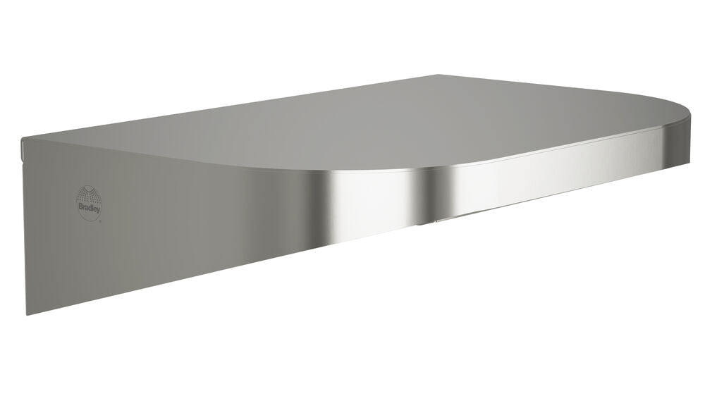 Bradley 7B2-0081200-BS Shelf, Stainless Satin, 20 Gauge, 8 X 12 Brushed Stainless Sparrow Supply