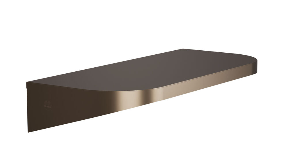 Bradley 7B2-0081896-BZ Shelf, Stainless Satin, 20 Gauge-w/Hooks, 8 X 18 Brushed Bronze Sparrow Supply