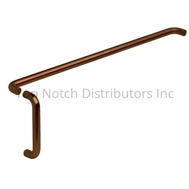 Ives 9103EZHD28010B 28" Push Bar and 10" Pull Combo; 1" Round and 2... Sparrow Supply