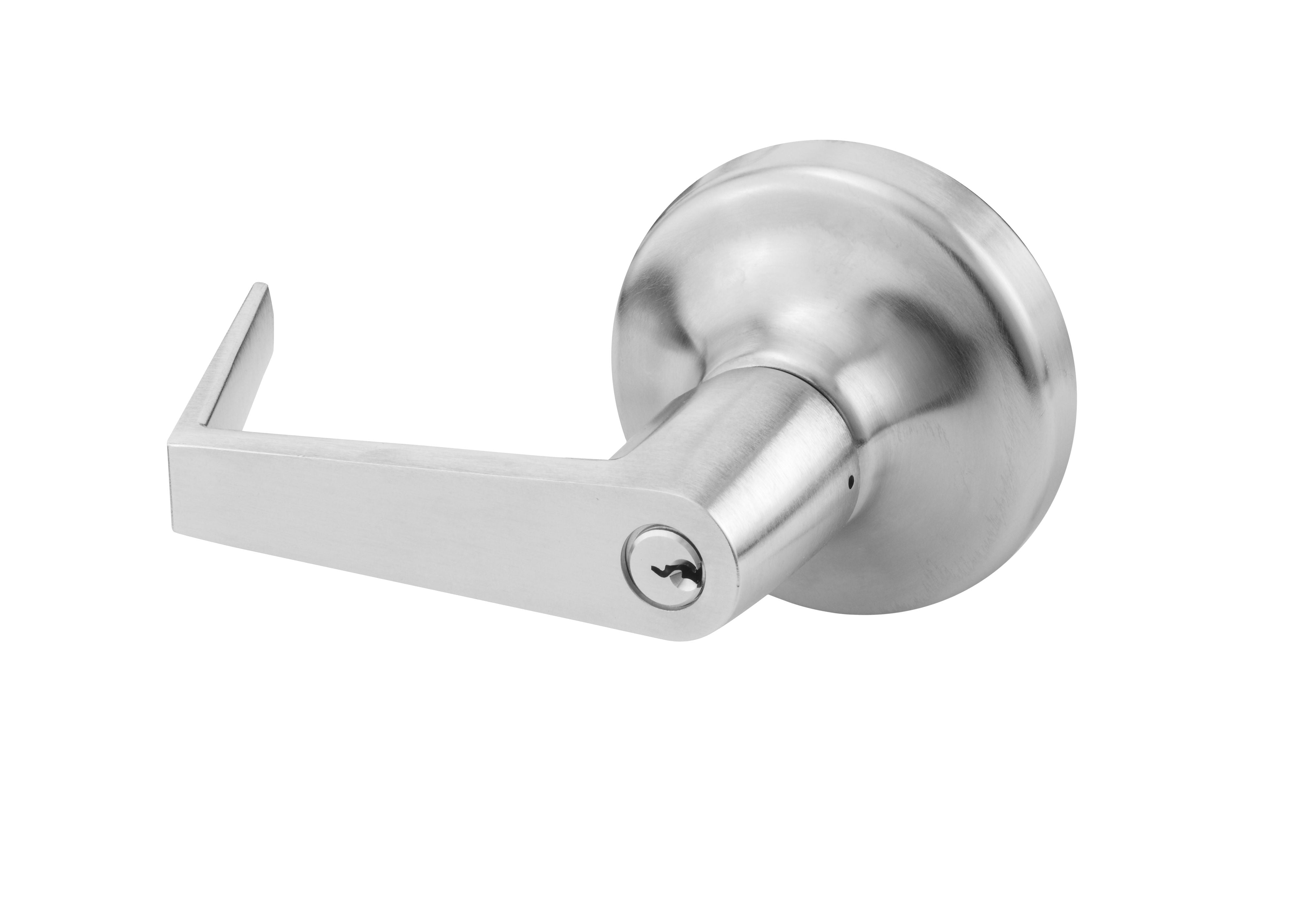 ASSA Abloy Accentra AU441F626 Augusta Key in Lever Night Latch Rose Exit Device Trim US26D (626) Satin Chrome Finish Sparrow Supply