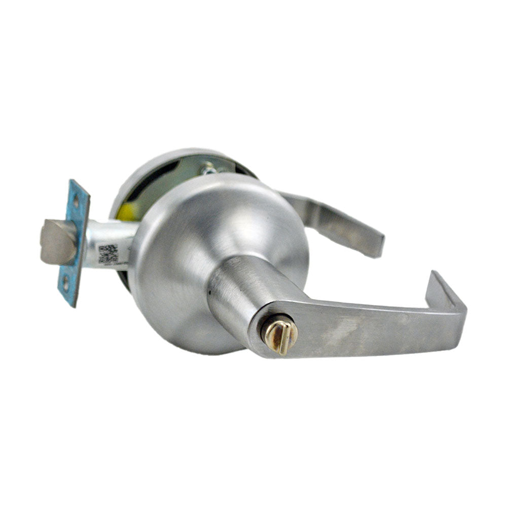 ASSA Abloy Accentra AU4707LN626SCHC Office Entry Augusta Lever Grade 1 Cylindrical Lock with Schlage C Keyway, 694 Latch, and 497-114 Strike US26D (626) Satin Chrome Finish Sparrow Supply