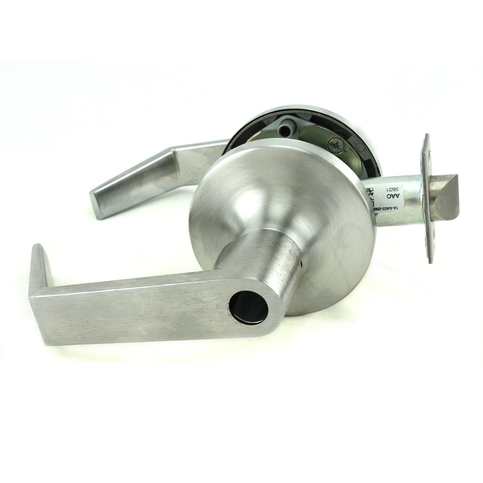 ASSA Abloy Accentra AU5405LN626LC Storeroom Augusta Lever Grade 1 Cylindrical Lock Less Cylinder, 694 Latch, and 497-114 Strike US26D (626) Satin Chrome Finish Sparrow Supply