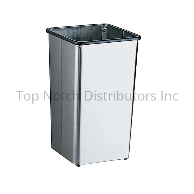 Bobrick B2280 Floor Standing 21 Gallon Square Waste Receptacle with... Sparrow Supply