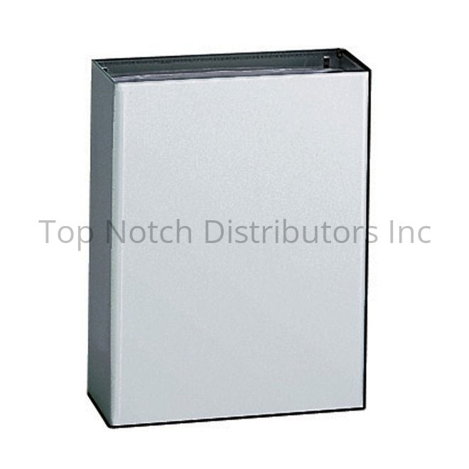 Bobrick B279 Surface Mounted Narrow Square Waste Receptacle Satin S... Sparrow Supply