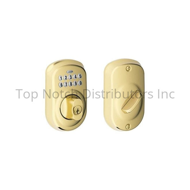 Schlage Residential BE365PLY505 Plymouth Electronic Keypad Deadbolt... Sparrow Supply
