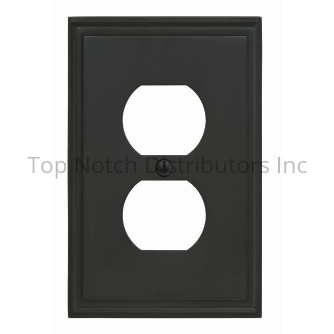Amerock BP36522BBR 8-3/10" x 6-3/10" Mulholland Single Outlet Wall ... Sparrow Supply