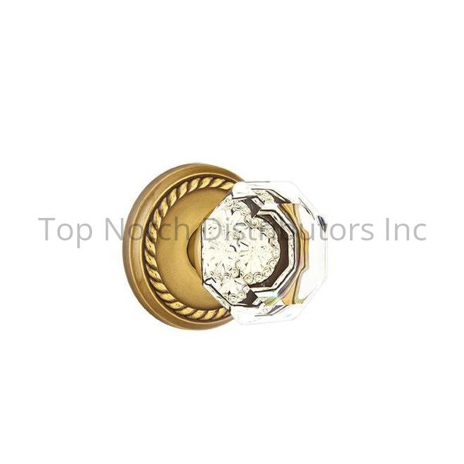 Emtek C8101OTUS7 Old Town Glass Knob 2-3/8" Backset Passage with Ro... Sparrow Supply