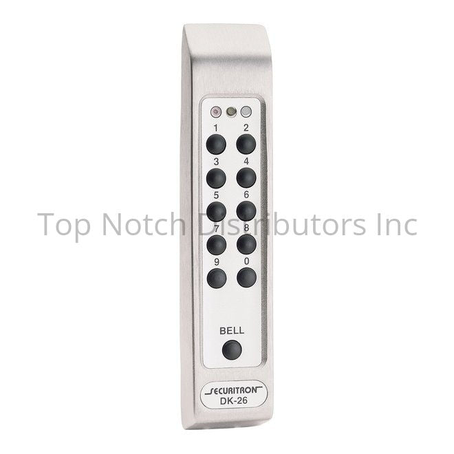 Securitron DK26PBK Digital Keypad Pad Narrow Stile Black Sparrow Supply
