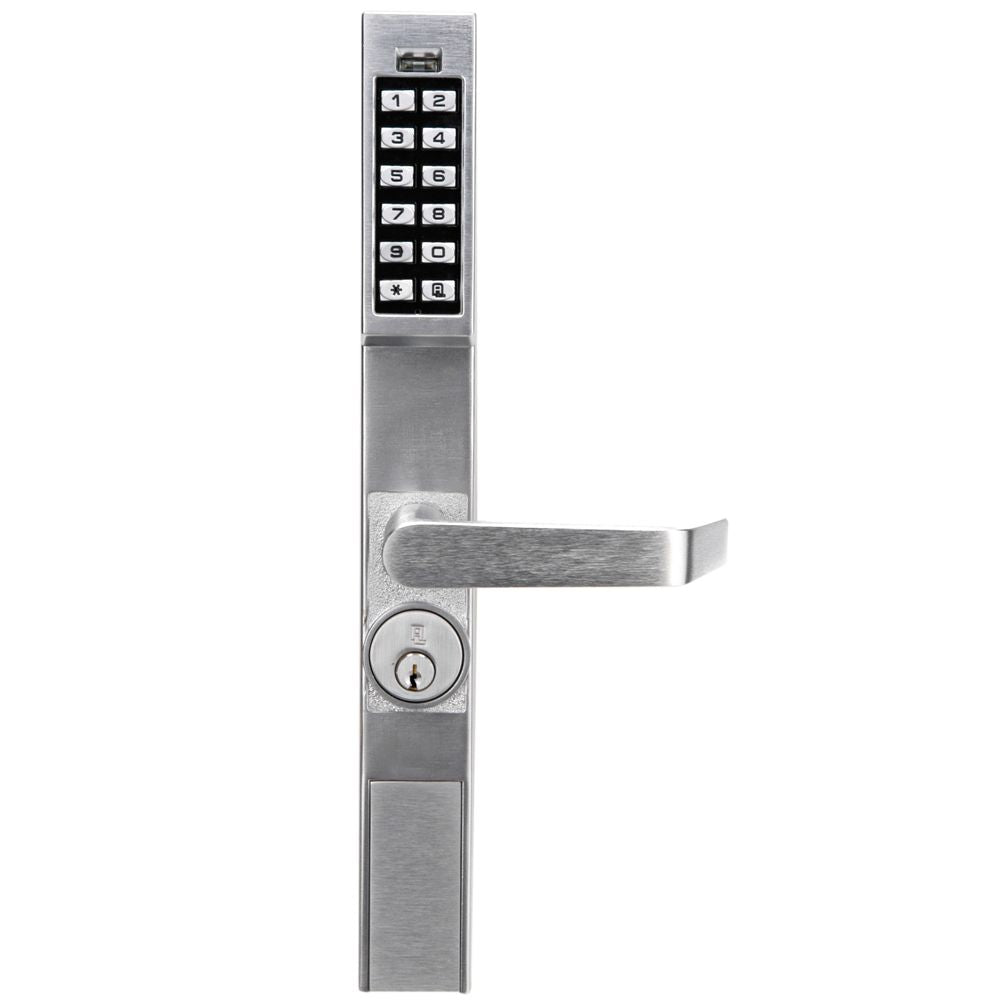Alarm Lock DL120026D1 Trilogy Narrow Stile Digital Lever Lock Satin Chrome Finish Sparrow Supply