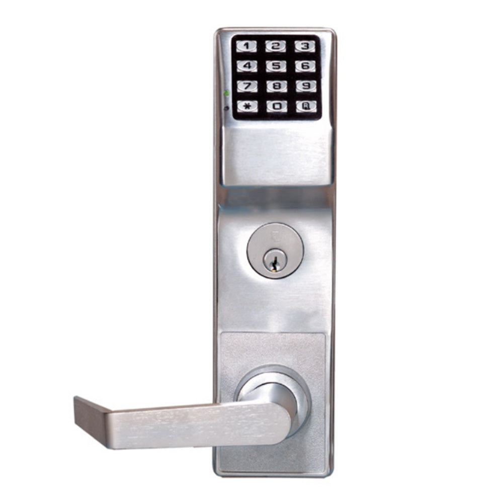 Alarm Lock DL2700CRR26D Weather Resistant Right Hand Trilogy Electronic Digital Classroom Mortise Lever Lock Satin Chrome Finish Sparrow Supply