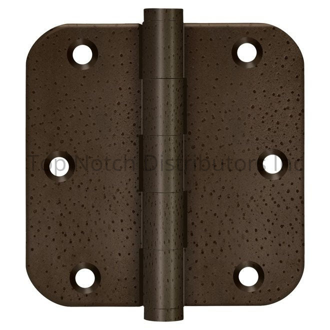 Deltana DSB35R510WD-R 3-1/2" x 3-1/2" x 5/8" Radius Hinge; White Br... Sparrow Supply