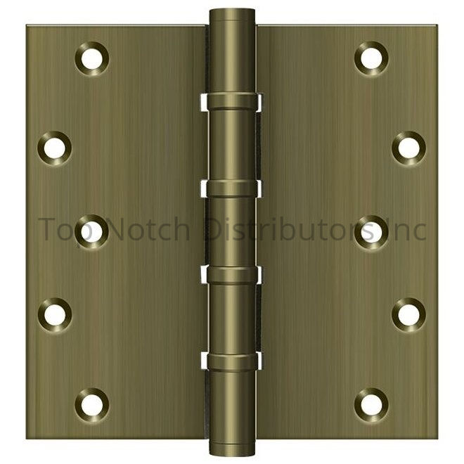 Deltana DSB66BB5 6" X 6" Square Ball Bearing Hinge; Antique Brass Sparrow Supply