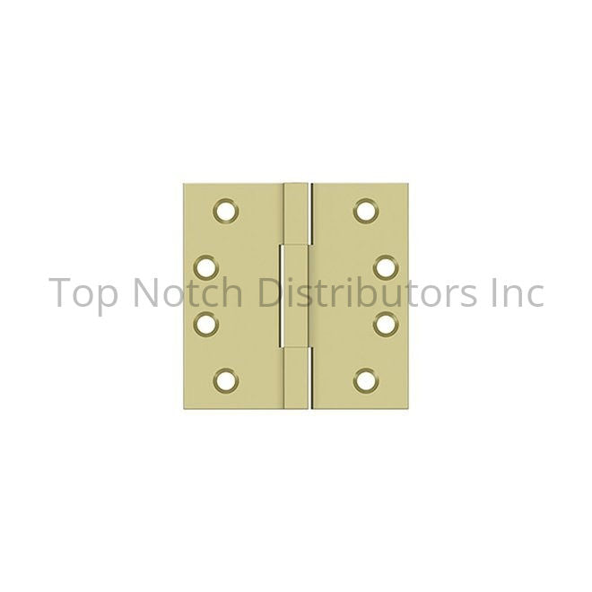 Deltana DSBS43-UNL 4" x 4" Square Knuckle Hinge; Unlacquered Bright... Sparrow Supply