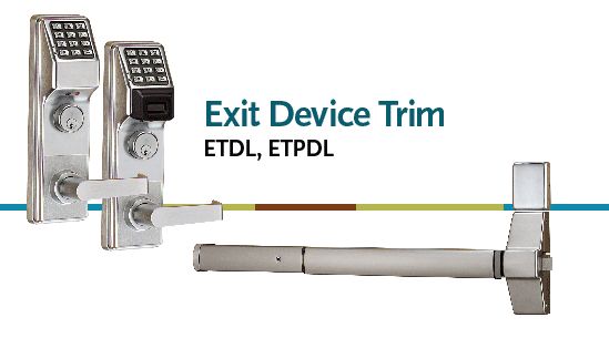 Alarm Lock ETDLS1G26DV99 Trilogy Exit Trim with Straight Lever for VD99 Satin Chrome Finish Sparrow Supply