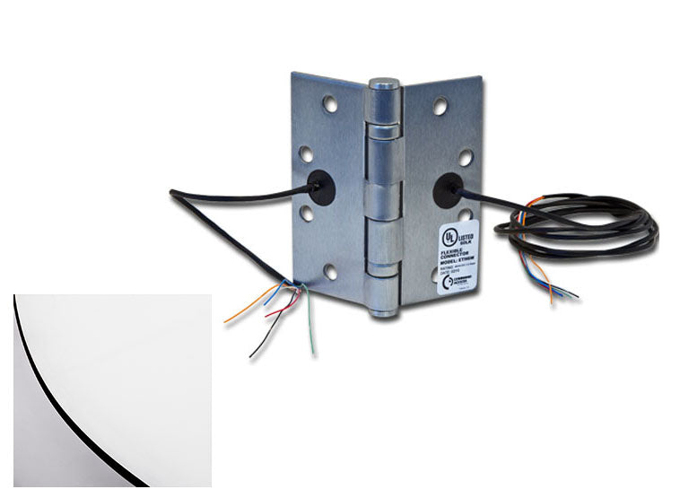 Command Access ETH4W4545625BB79 4-1/2" x 4-1/2" Electric 4 Wire BB1279 Steel Base Hinge US26 Bright Chrome Finish Sparrow Supply