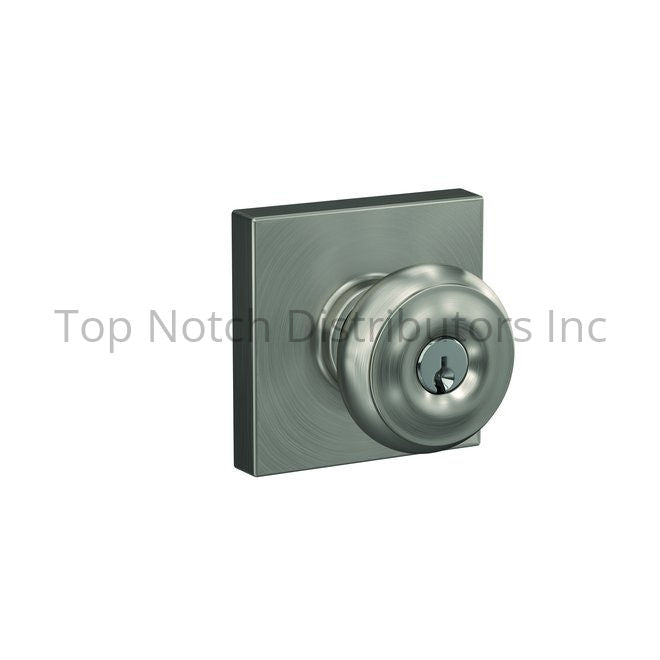 Schlage Residential F51AGEO619COL Georgian Knob with Collins Rose K... Sparrow Supply