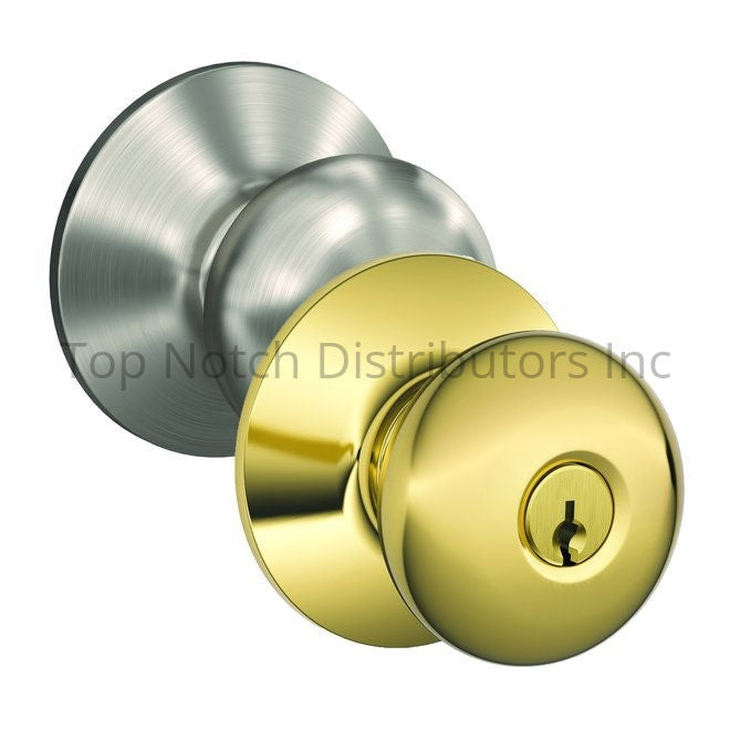 Schlage Residential F51APLY605619 Plymouth Knob Keyed Entry Lock C ... Sparrow Supply