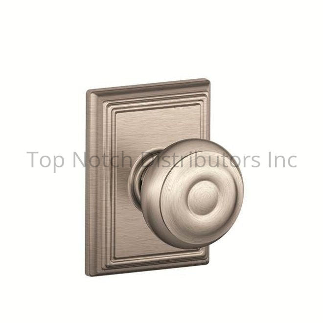 Schlage Residential F59GEO619ADD Georgian Knob with Addison Rose In... Sparrow Supply
