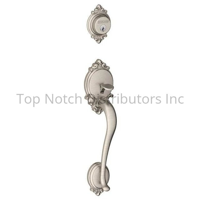 Schlage Residential F92BRK619 Brookshire Dummy Exterior Handleset O... Sparrow Supply
