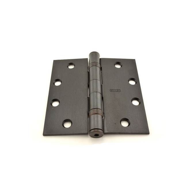 Best Hinges FBB17941210B 4-1/2" x 4-1/2" Steel Full Mortise Ball Bearing Standard Weight Square Corner Hinge # 067583 Oil Rubbed Bronze Finish Sparrow Supply