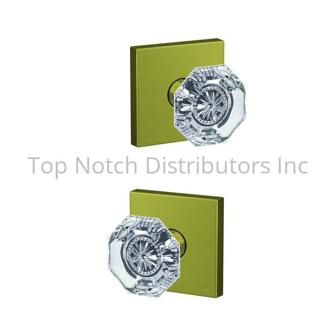 Schlage Residential FC21ALX608COL Alexandria Glass Knob with Collin... Sparrow Supply